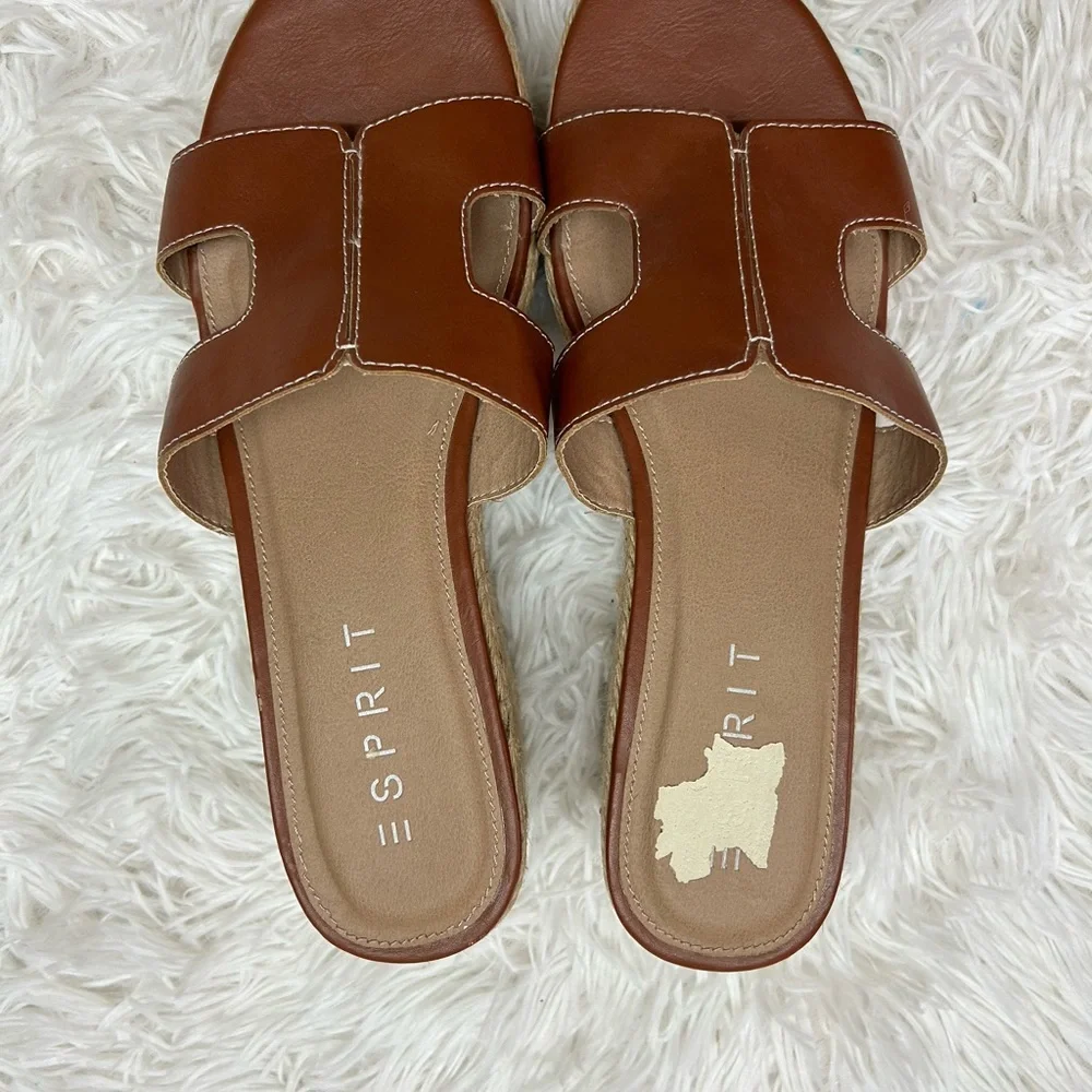 ESPRIT Brown Wedged Sandals Size 8.5M